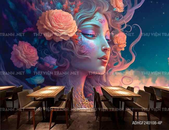Tranh dán tường Girl Fantasy