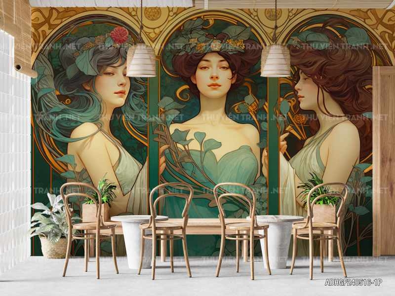 Tranh dán tường girl Fantasy