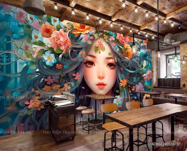 Tranh dán tường girl Fantasy