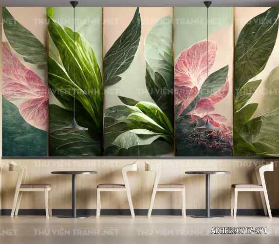 tranh dán tường hoa trang trí phòng