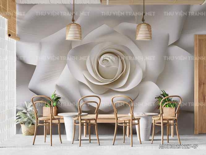 Tranh dán tường hoa 3D