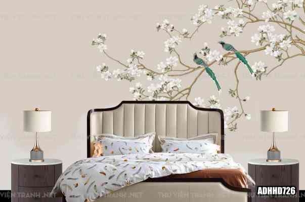 Tranh dán tường hoa đào 1