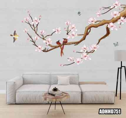 Tranh dán tường hoa đào 1