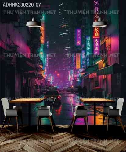 Tranh dán tường Hong Kong