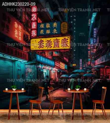 Tranh dán tường Hong Kong