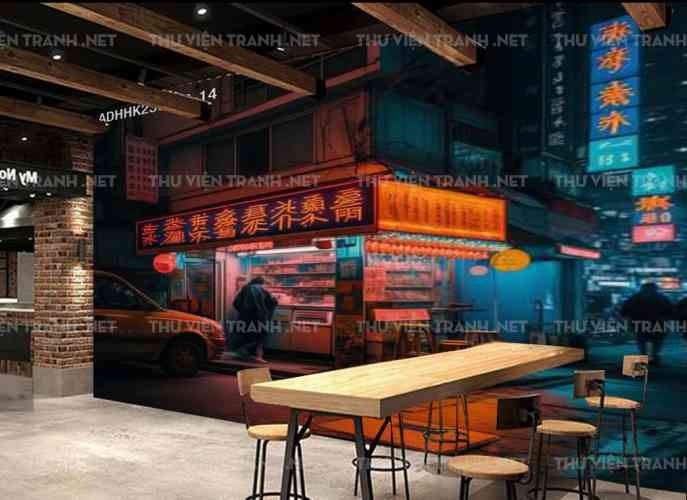 Tranh dán tường Hong Kong