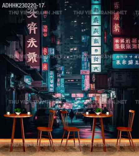 Tranh dán tường Hong Kong