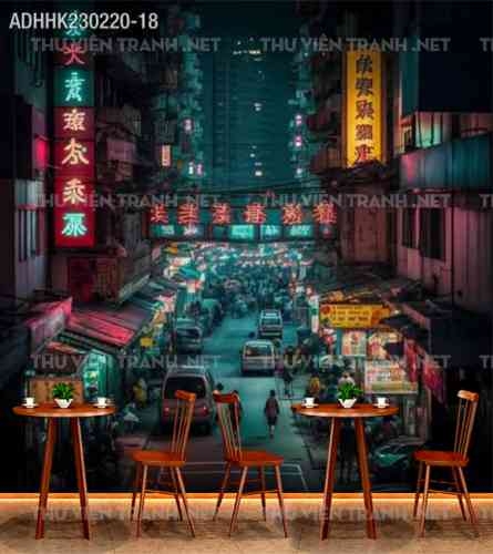 Tranh dán tường Hong Kong