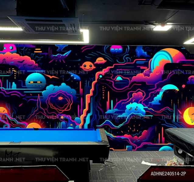 Tranh dán tường Neon