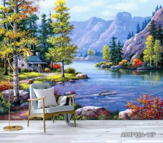 Tranh dán tường phố cổ Châu Âu