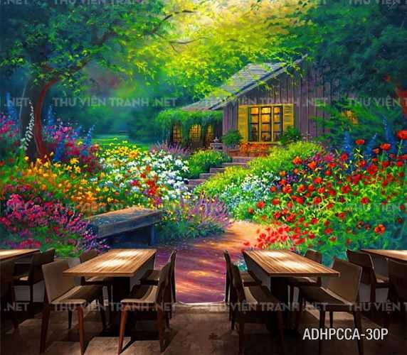 Tranh dán tường phố cổ Châu âu