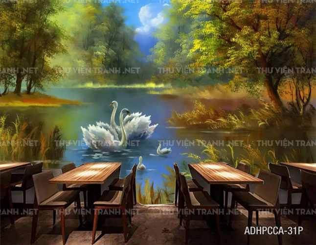 Tranh dán tường phố cổ Châu âu
