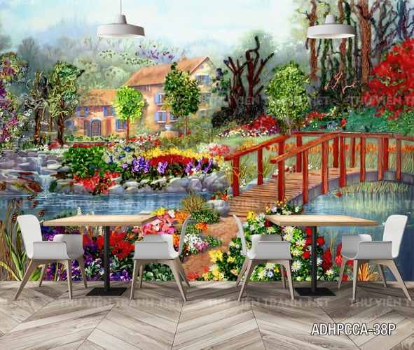 Tranh dán tường phố cổ Châu âu
