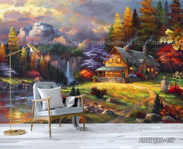 Tranh dán tường phố cổ Châu âu