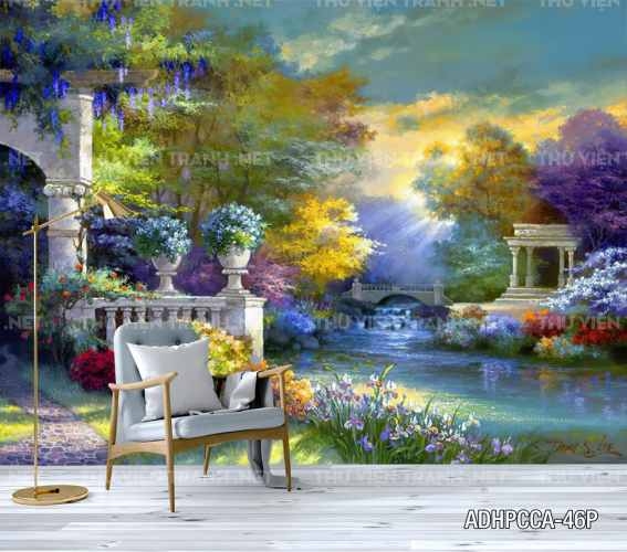 Tranh dán tường phố cổ Châu âu