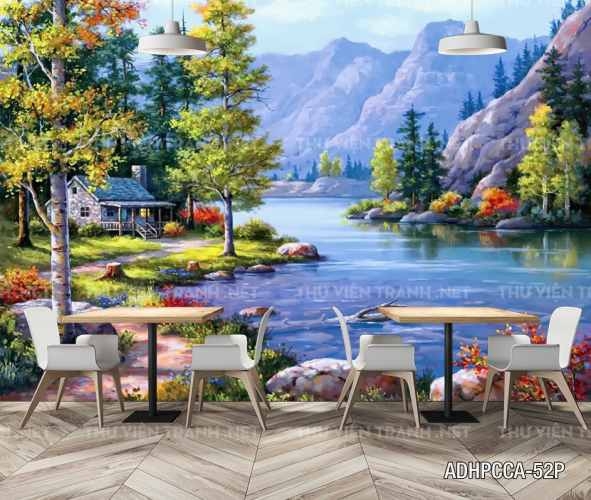 Tranh dán tường phố cổ Châu âu