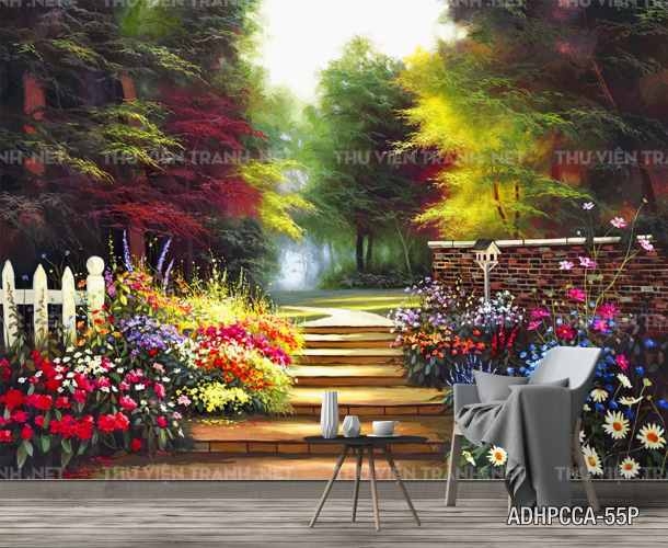Tranh dán tường phố cổ Châu âu