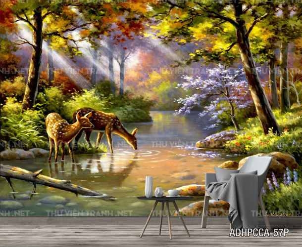 Tranh dán tường phố cổ Châu Âu