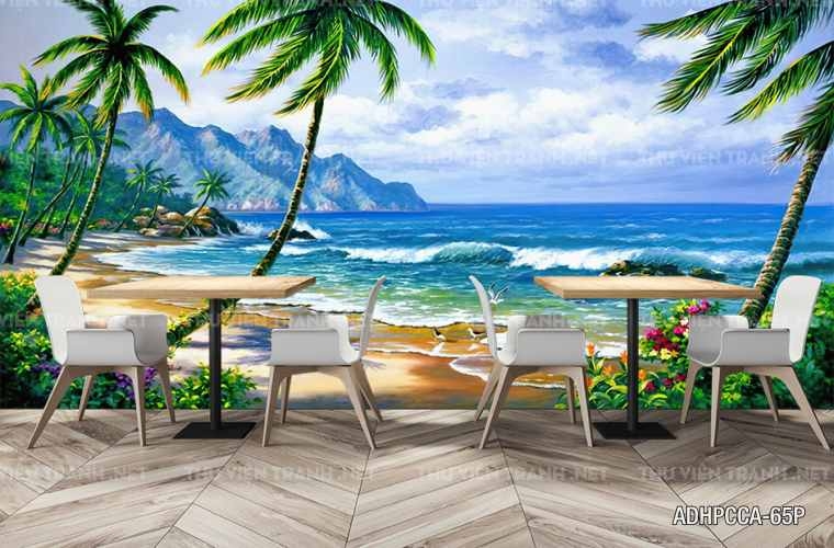 Tranh phố cổ Châu âu trang trí tường