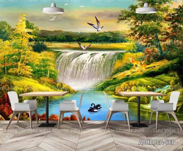 Tranh phố cổ Châu âu trang trí tường