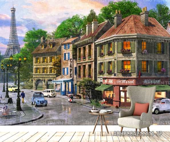 Tranh dán tường phong cách Châu âu