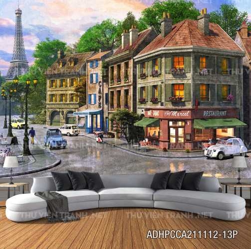 Tranh dán tường phong cách Châu âu