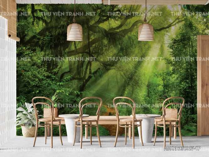 Tranh trang trí rừng rậm nhiệt đới