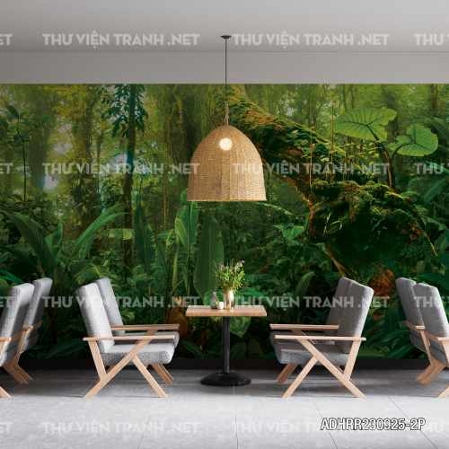 Tranh trang trí rừng rậm nhiệt đới