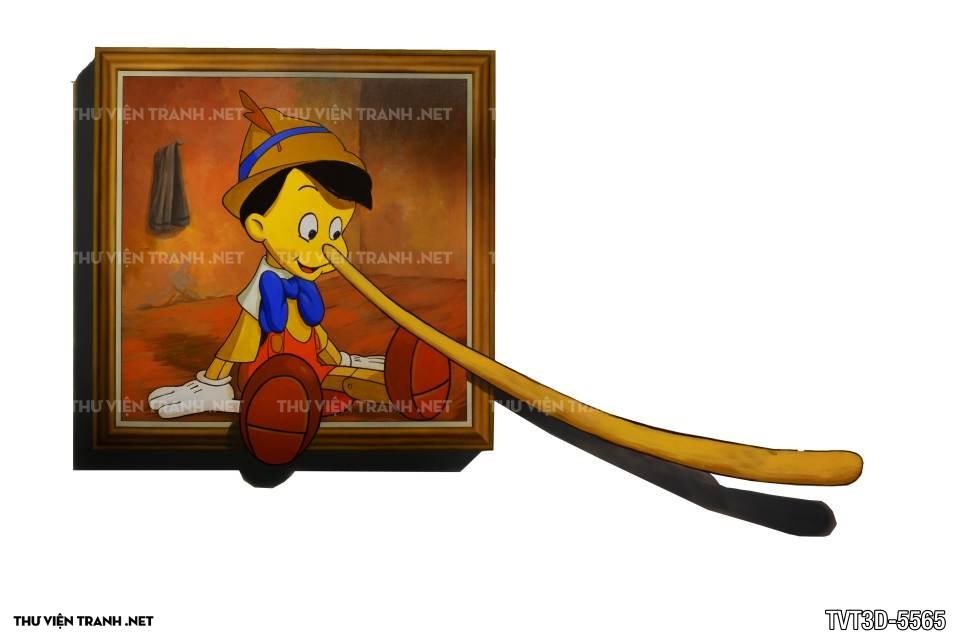 Tranh dán tường 3D cậu bé bút chì