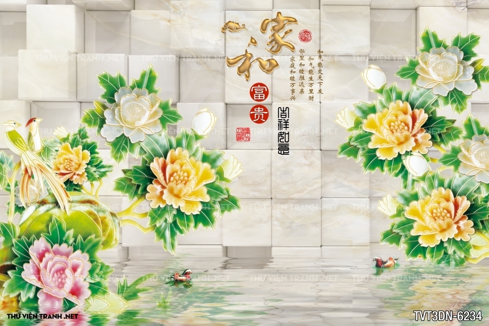 Tranh 3D giả ngọc3