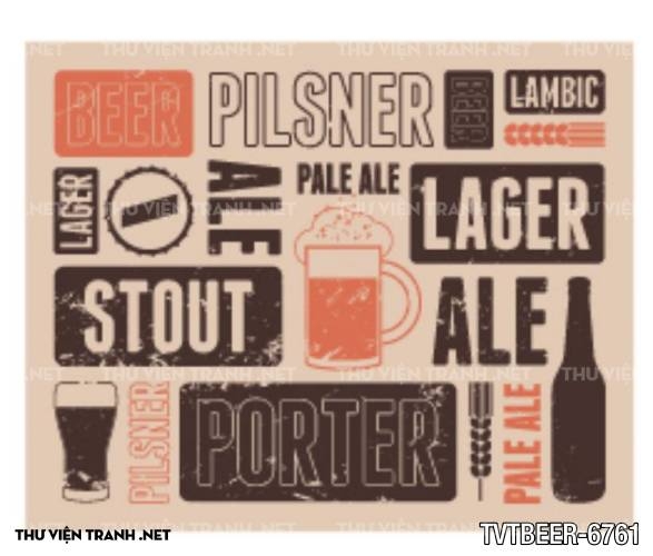 Tranh Quán Beer- tranh dán tường quán Bia