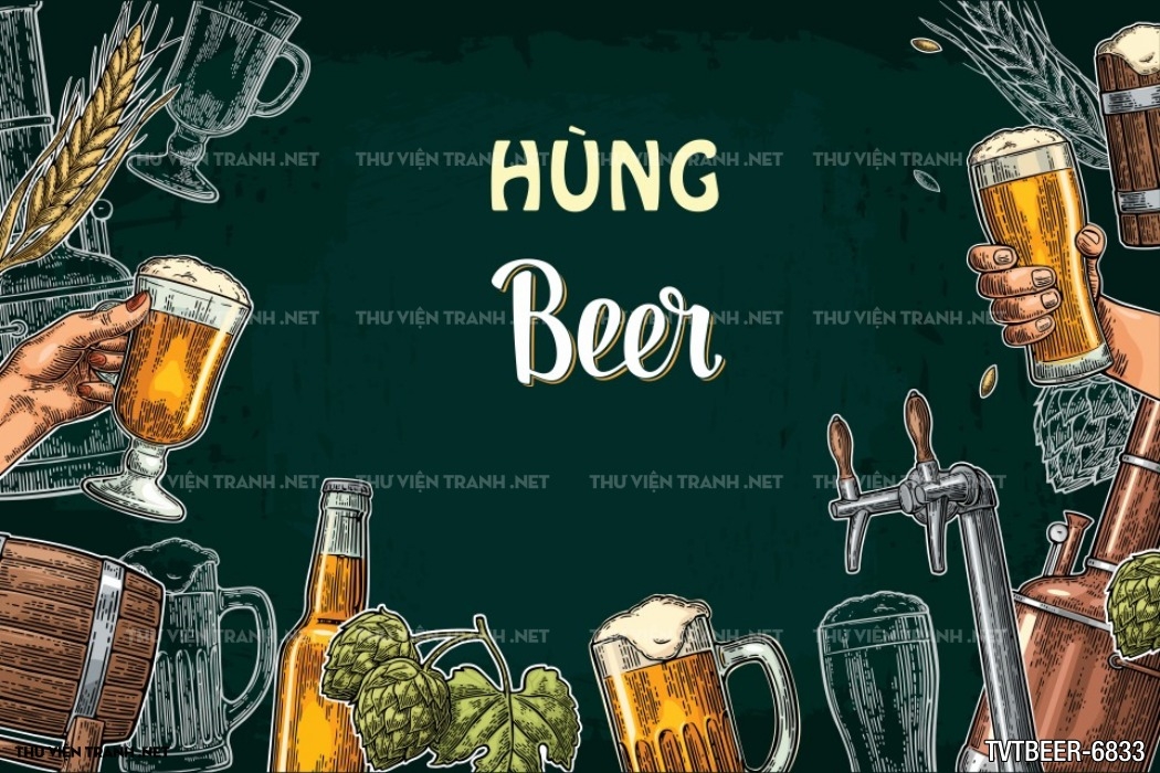 Tranh Quán Beer- tranh dán tường quán Bia