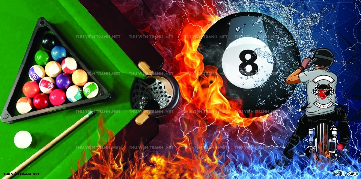Tranh Bida- Billiards- quán Bi-A