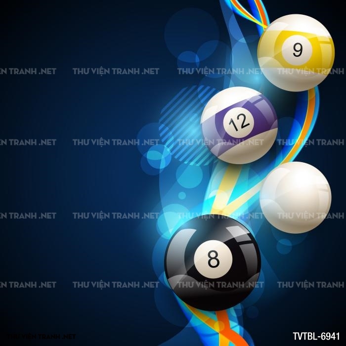 Tranh Bida- Billiards- quán Bi-A
