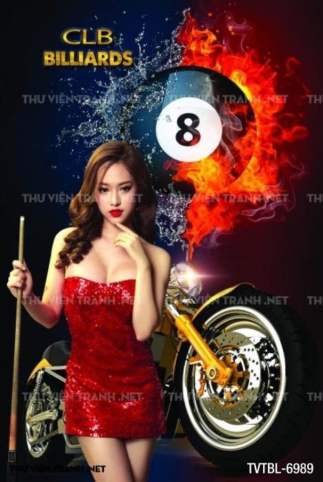 Tranh Bida- Billiards- quán Bi-A