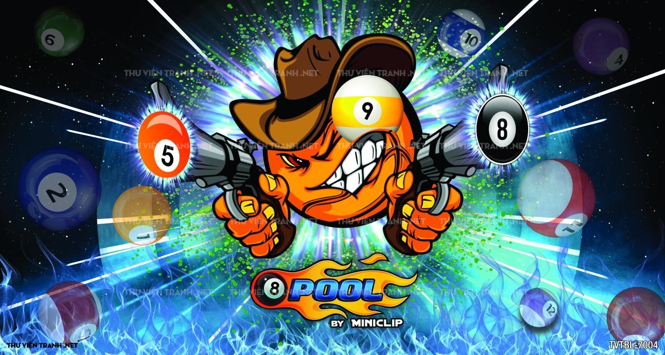 Tranh Bida- Billiards- quán Bi-A