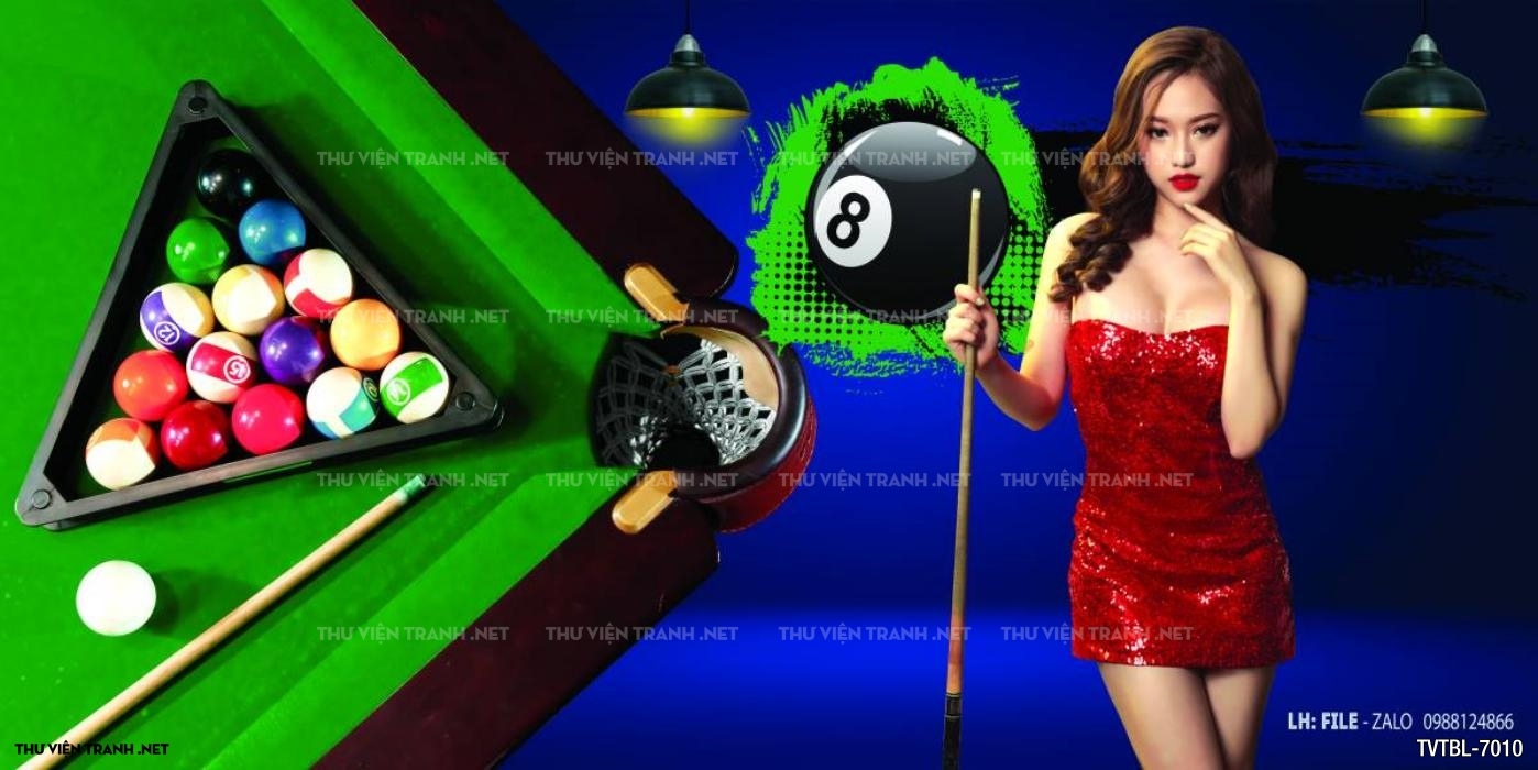 Tranh Bida- Billiards- quán Bi-A