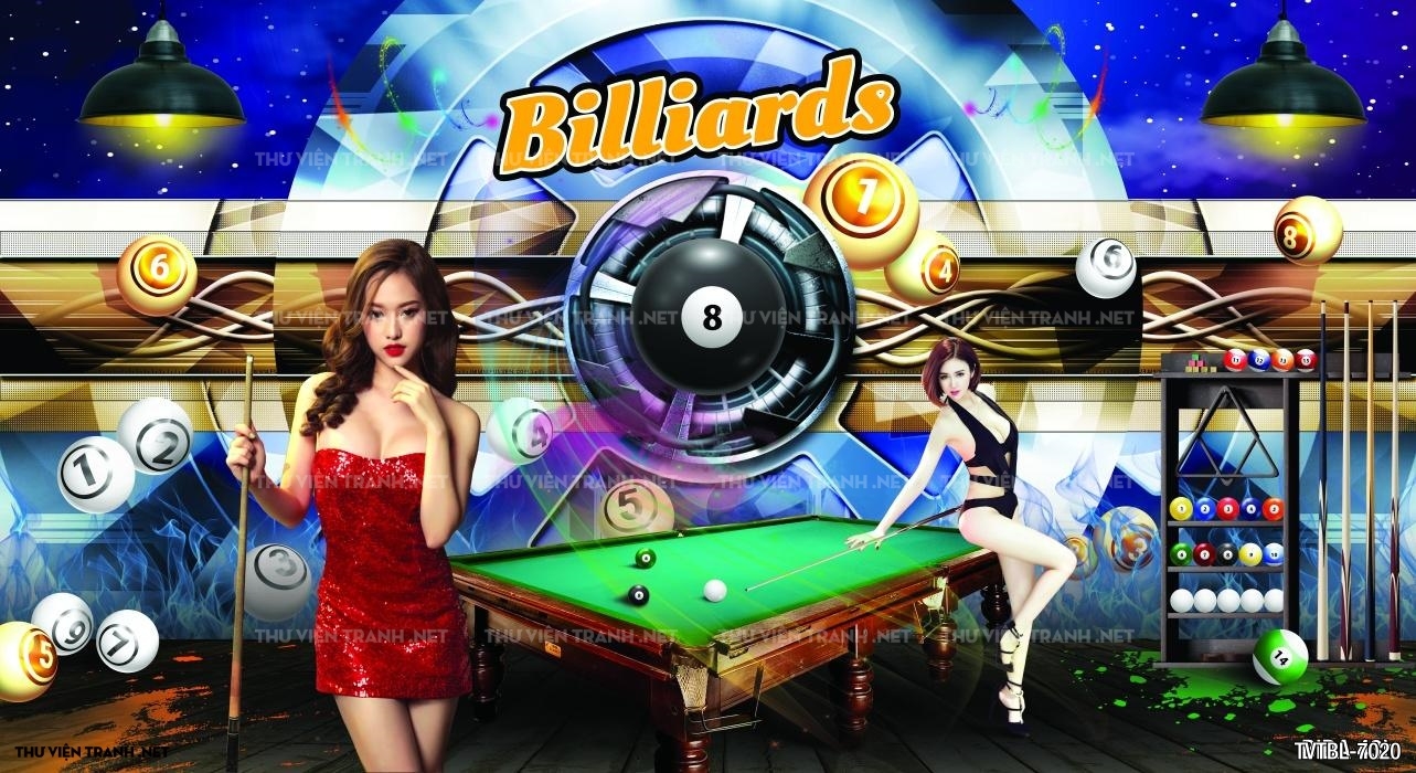 Tranh Bida- Billiards- quán Bi-A