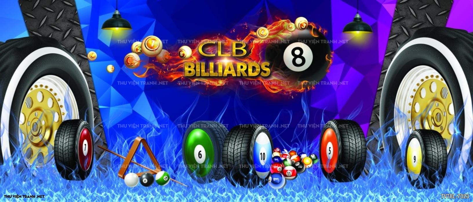 Tranh Bida- Billiards- quán Bi-A
