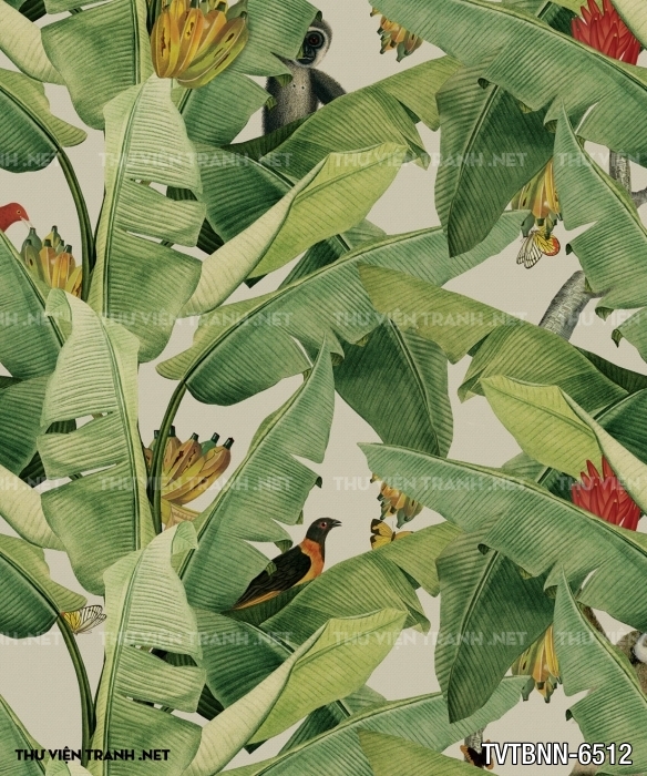 Tranh dán tường lá chuối- Banana Leaf