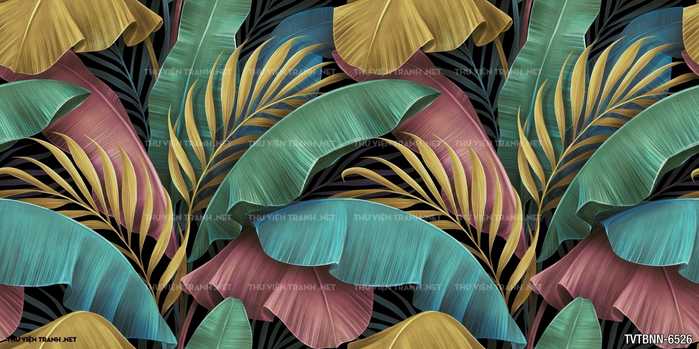 Tranh dán tường lá chuối- Banana Leaf