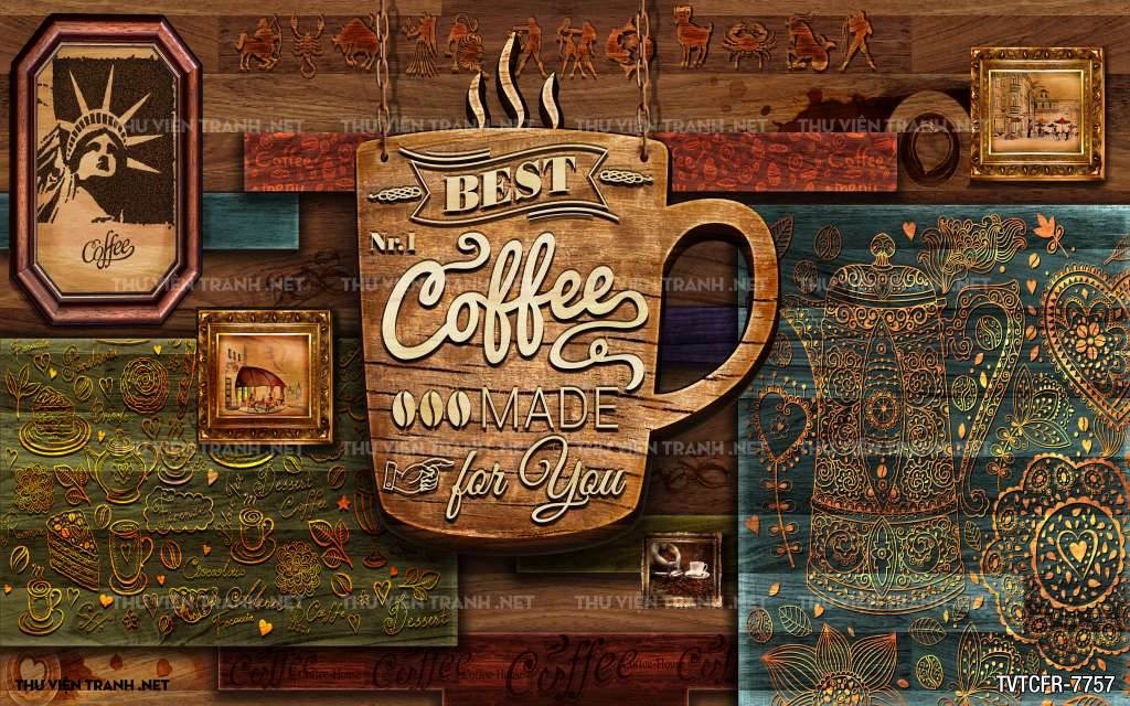 tranh cafe Retro