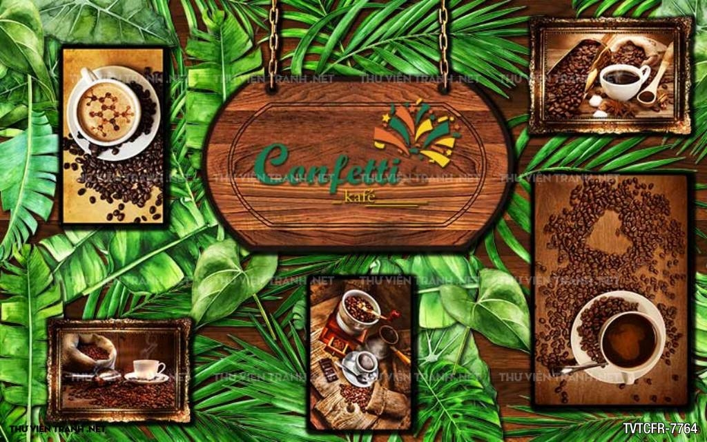 tranh cafe Retro