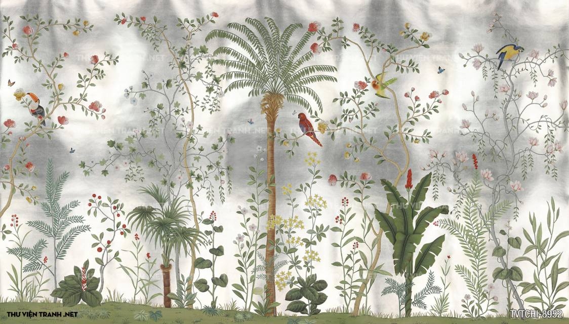 Tranh dán tường Chinoiseries - Wallpaper Chinoiseries