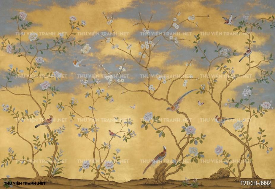 Tranh dán tường Chinoiseries - Wallpaper Chinoiseries