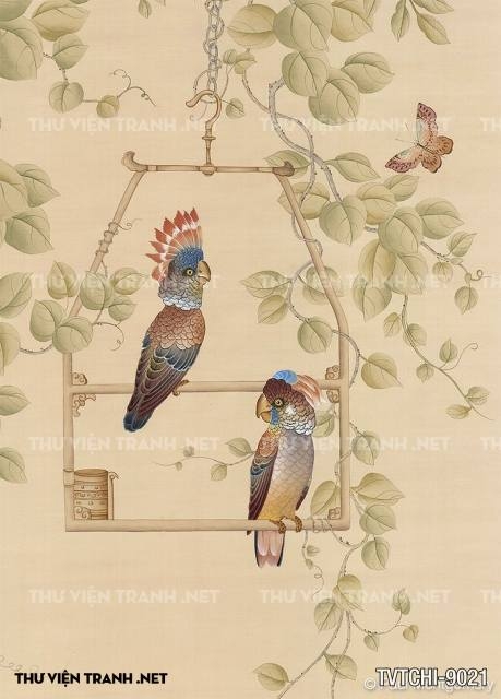Tranh dán tường Chinoiseries - Wallpaper Chinoiseries