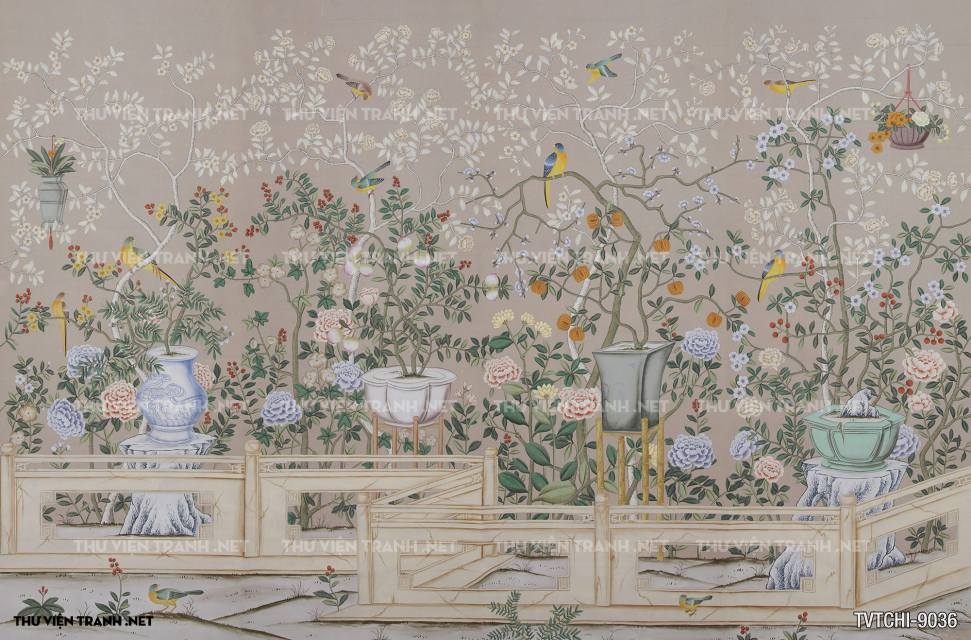 Tranh dán tường Chinoiseries