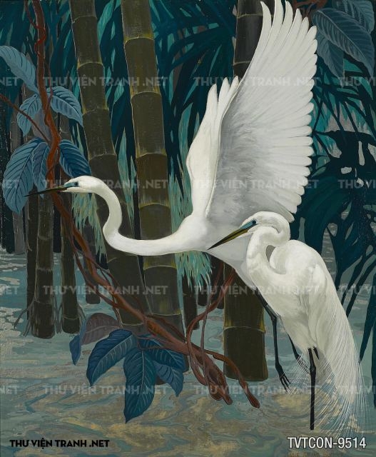 Tranh Chim Công-Peacock