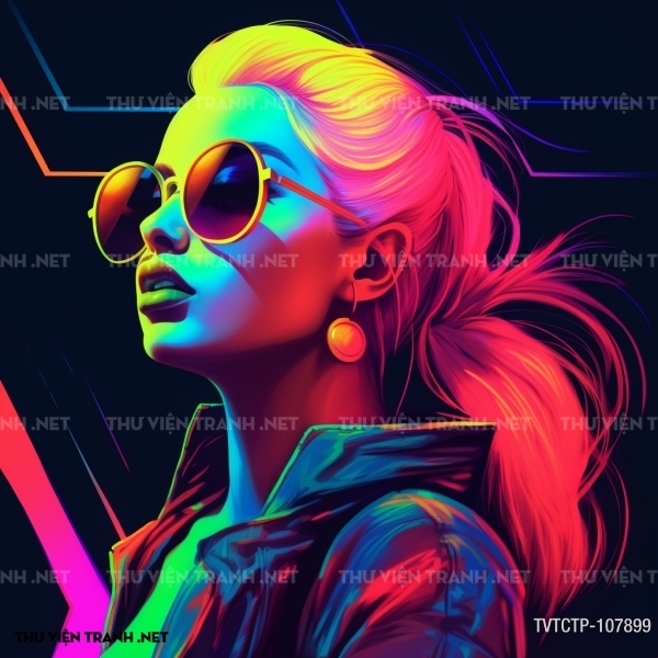 Tranh dán tường  City Punk - Neon
