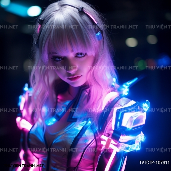 Tranh dán tường  City Punk - Neon